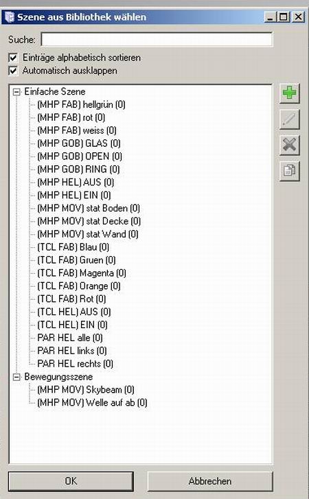 Abbildung 21b:Die Szenen Bibliothek