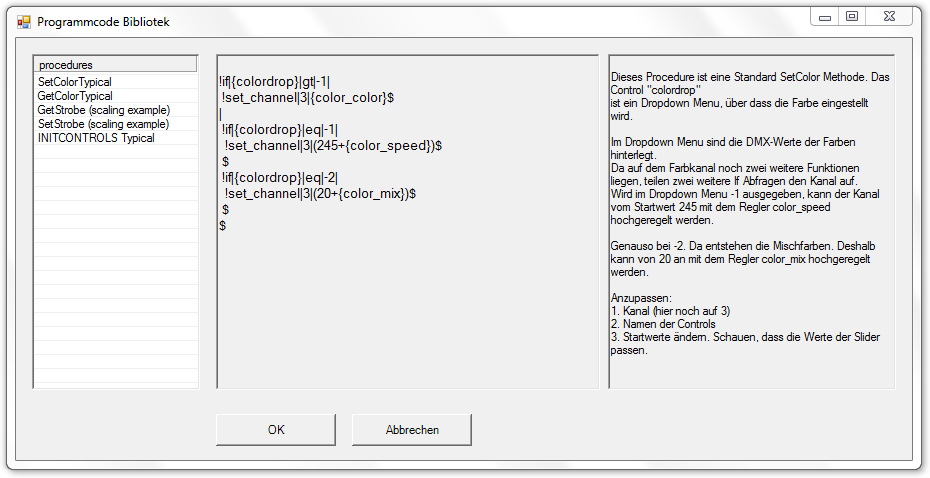 Abbildung 27:Die Code-Bibliothek
