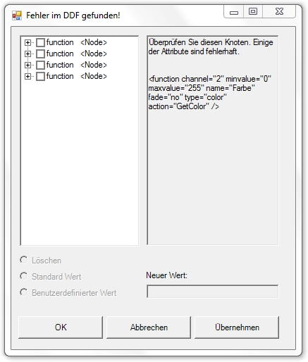 Abbildung 29:Fehler in DDF gefunden