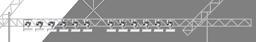 Abbildung 5:Eingefügte Lampen in der Grafischen Bühnenansicht