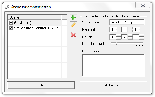 Abbildung 9.8:Dialog zur Konfiguration einer Kompositionsszene