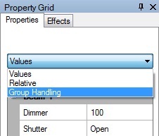 Abbildung 5:Auswahl der Steuerungsart des Propery Grids