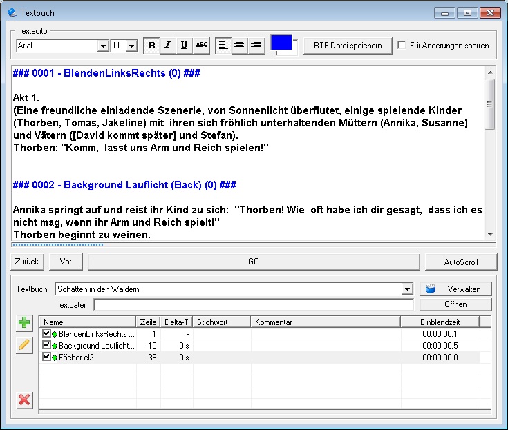 Das Textbuch Tool