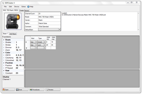 Abbildung 1:Ansicht des DDFCreators