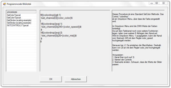 Abbildung 27:Die Code-Bibliothek