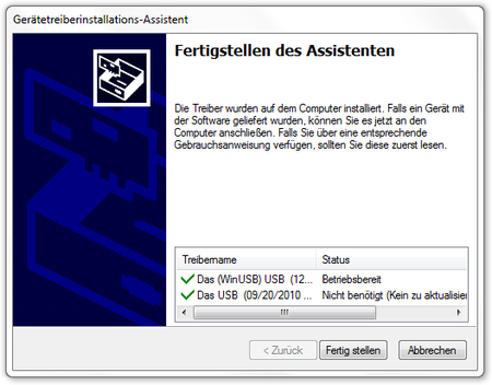 Abbildung 3.12:Abschluss der Easy View Installation