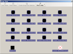 Abbildung 6:Stage View Ansicht der Devices