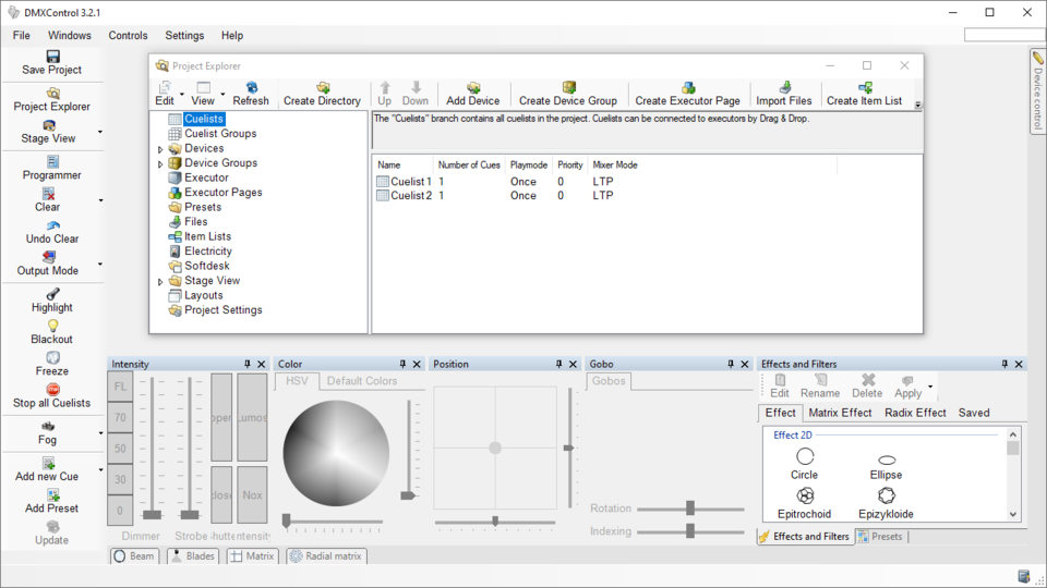 Abbildung 8:Ansicht mit mehreren versteckten Fenstern.